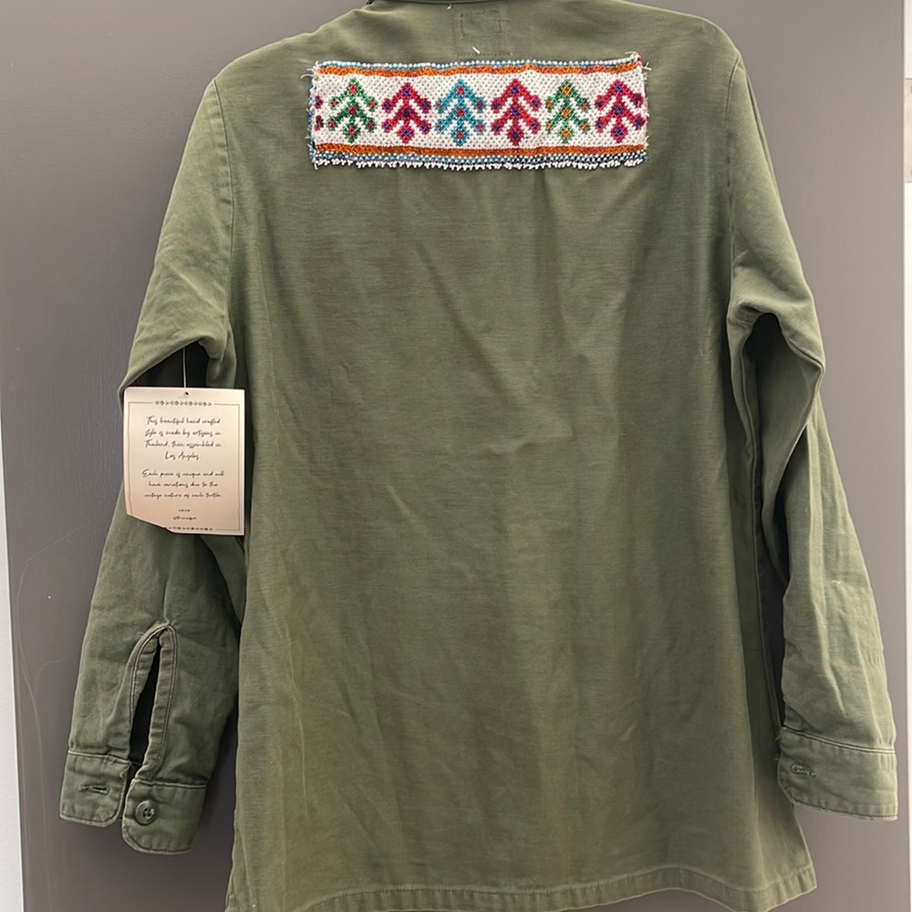 Blood Sweat & Tears by Tricia Fix. Decorated vintage US ARMY cotton shirt!